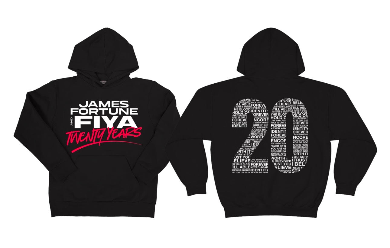 James Fortune and Fiya Twenty Years Black Hoodie